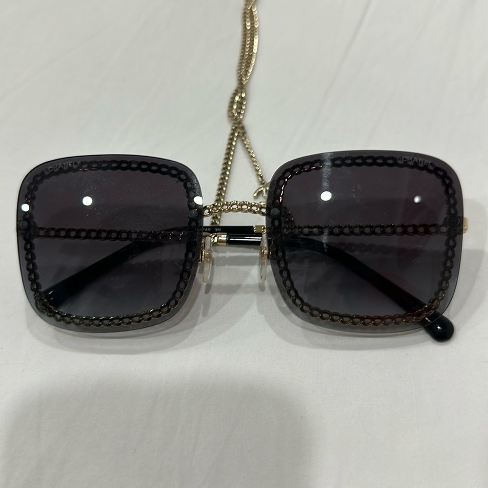 Authentic Chanel chain sunglasses